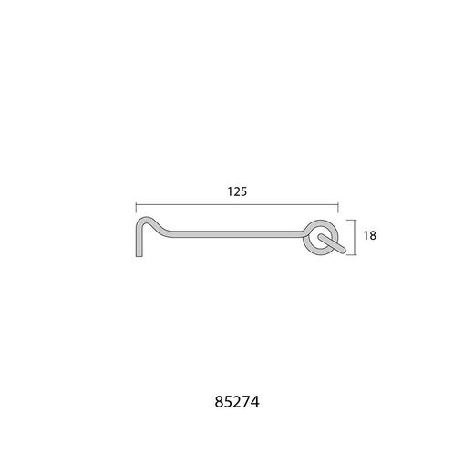 2 Aldabillas  Doble Hembrilla 125 Mm Zinc