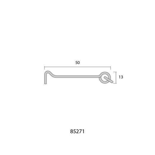 2 Aldabillas Doble Hembrilla 50 Mm Zinc