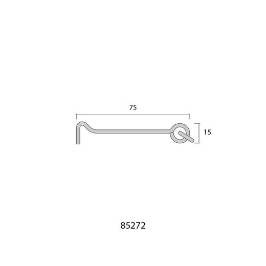 2 Aldabillas Doble Hembrilla 75 Mm Zinc
