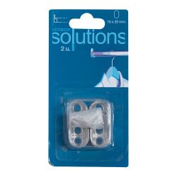 2 Unid. Soporte Armario Entre Paredes Ovalado Cromado Cintacor - Storplanet