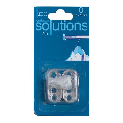 2 Unid. Soporte Armario Entre Paredes Ovalado Cromado Cintacor - Storplanet