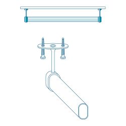 2 Unid. Soporte Armario Terminal Ovalado Cromado Cintacor - Storplanet