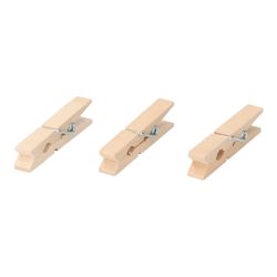 24 Pinzas De Madera 7 Cm