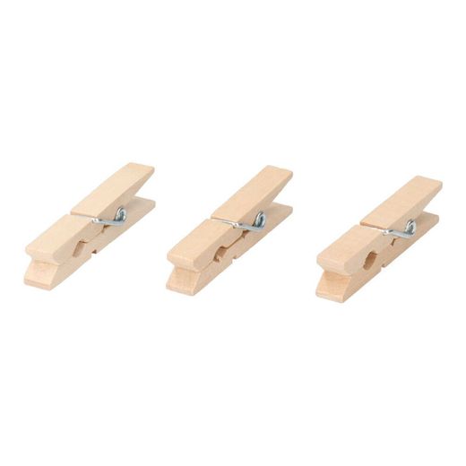 24 Pinzas De Madera 7 Cm