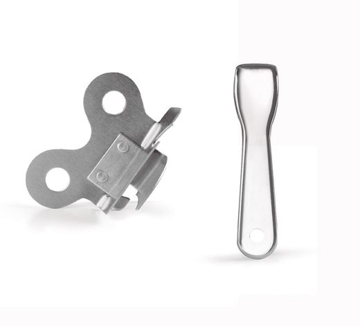 Abrelatas Mariposa+Descapsulador Niquel