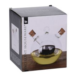 Aceitera Y Vinagrera De Cristal 2 En 1 350 Ml