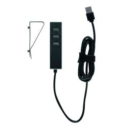 Adaptador 3 Conectores Usb A Con Fijación 1,5 M Negro