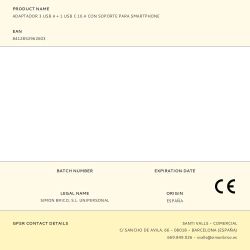 Adaptador 3 Usb A + 1 Usb C 16 A Con Soporte Para Smartphone