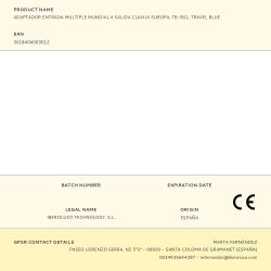 Adaptador Entrada Multiple Mundial A Salida Clavija Europa, Tb-901, Travel Blue