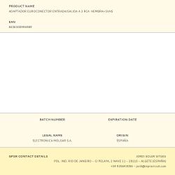 Adaptador Euroconector Entrada/Salida A 3 Rca  Hembra+Svhs