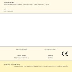 Adaptador Europeo A Reino Unido 13 A 250 V Blanco (Retractilado)