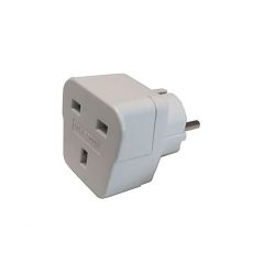 Adaptador Reino Unido A Europeo 13 A 250 V Blanco (Retractilado)