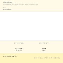 Afilaborra Compact Serie 1918 Azul + 2 Gomas De Recambio