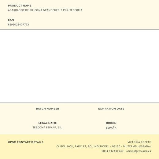 Agarrador De Silicona Grandchef, 2 Piezas