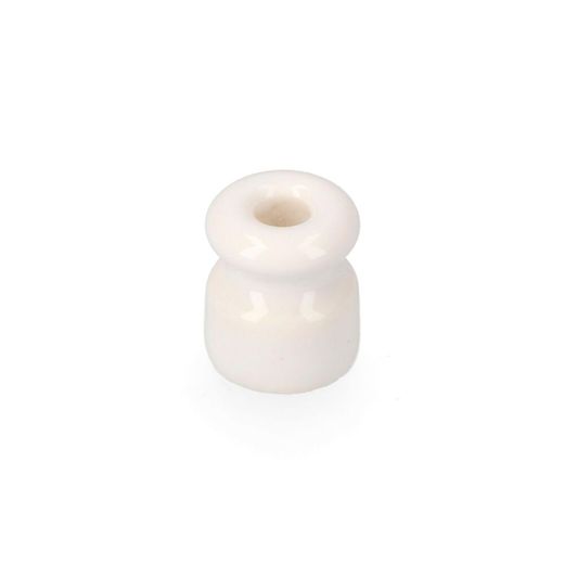 Aislador De Porcelana Para Cable Trenzado Blanco