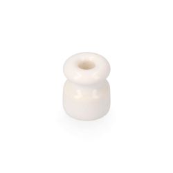 Aislador De Porcelana Para Cable Trenzado Blanco