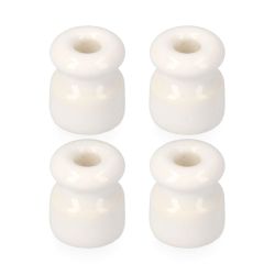Aislador Para Cable Trenzado Blanco Envasada (4 Unid.) Edm