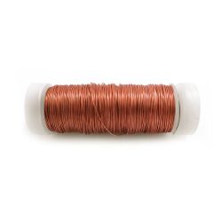 Alambre Forrado Con Bobina N° 6 Cobre, Calibre 0,40 Mm X 50 M