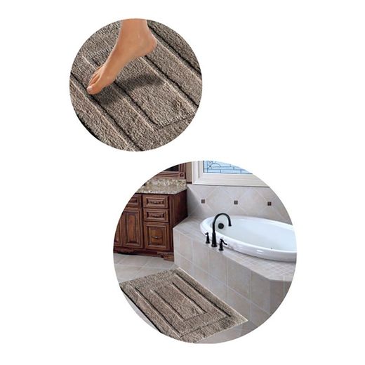 Alfombra De Baño Esculpida Antideslizante, Colores Surtidos, 40 X 60 Cm