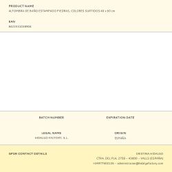 Alfombra De Baño Estampado Piedras, Colores Surtidos 40 X 60 Cm