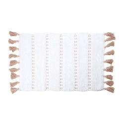 Alfombra De Baño 'Pom Pom' Marron 50 X 75 Cm