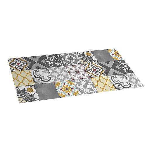 Alfombra Vinilica Croma Patch Gris-Ambar 50 X 110 Cm