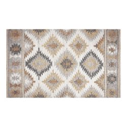 Alfombra Vinílica Estampada Kilim Grises 45 X 75 Cm