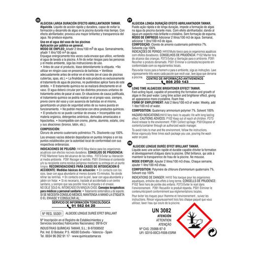 Algicida Larga Duración Efecto Abrillantador, Garrafa 5 L