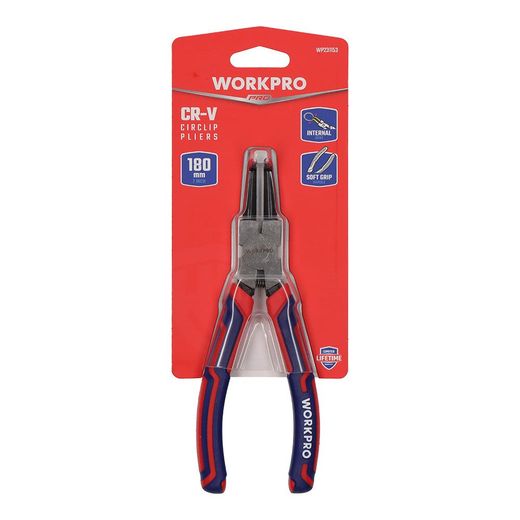 Alicates Curvos 90° Arandelas Pro, Retención Interior, 180 Mm