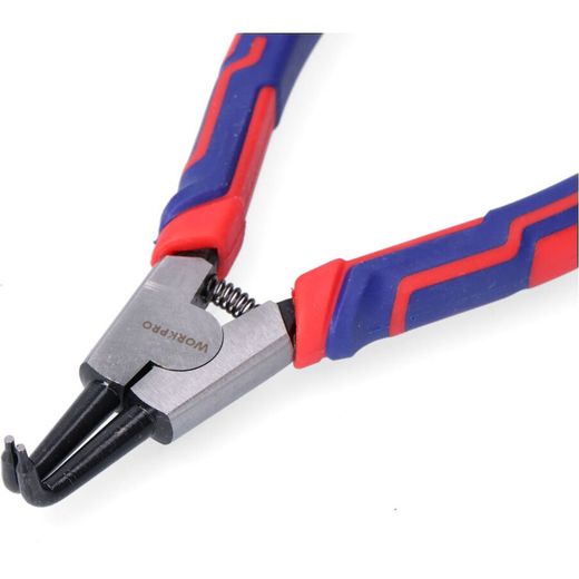 Alicates Curvos 90° Arandelas Pro, Retención Interior, 180 Mm