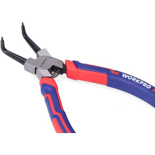 Alicates Curvos Arandelas Pro, Retención Exterior, 180 Mm