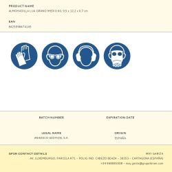 Almohadilla Lija Grano Medio 60, 9,5 X 12,2 X 0,7 Cm