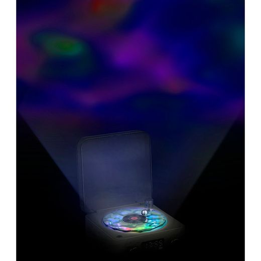 Altavoz Bluetooth En Forma De Tocadiscos, Con Reloj, Ruido Blanco Y Luz Rgb, Colores Surtidos