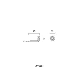 Alzapaños Torneados Latón Niquelado 25 Mm. Recogedor De Cortina, 2 Uds