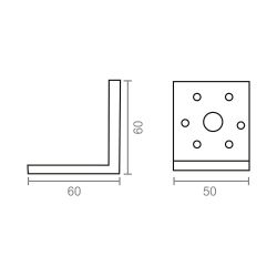 Angulo Pesante An13 Zincado 60 X 60 X 50 Mm