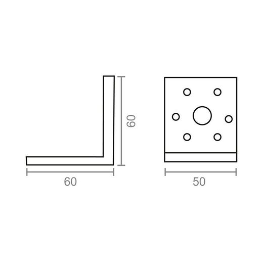 Angulo Pesante An13 Zincado 60 X 60 X 50 Mm