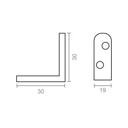 Angulo Refuerzo An01 Bicromatado 30 X 30 X 19 Mm