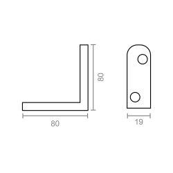 Angulo Refuerzo An01 Bicromatado 80 X 80 X 19 Mm