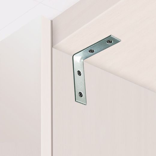 Ángulo Refuerzo An02, Acero Zincado, 80 X 80 X 15 Mm. 4 Unidades