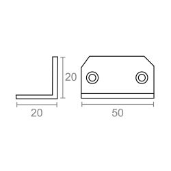 Angulo Refuerzo An06 Zincado 20 X 20 X 50 Mm