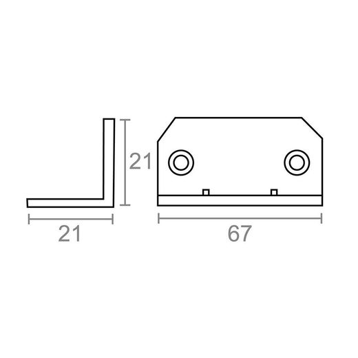 Ángulo Refuerzo An07 Zincado 21 X 21 X 67 Mm