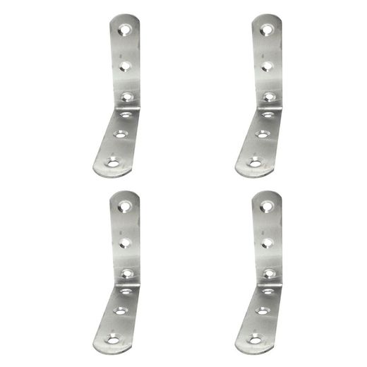 Ángulo Refuerzo An24, Acero Inoxidable, 80 X 80 X 19 Mm. 4 Unidades