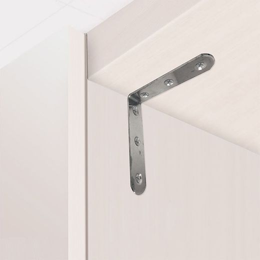 Ángulo Refuerzo An24, Acero Inoxidable, 80 X 80 X 19 Mm. 4 Unidades