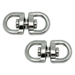 Anilla Giratoria Ap12, Acero Níquelado, 10 Mm, 3/8". 2 Unidades