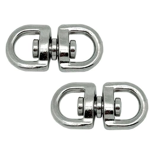 Anilla Giratoria Ap12, Acero Níquelado, 10 Mm, 3/8". 2 Unidades