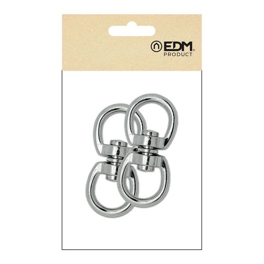 Anilla Giratoria Ap12, Acero Níquelado, 16 Mm, 5/8". 2 Unidades