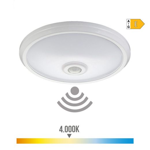 Aplique De Superficie Led Con Sensor Ip20 15 W 4000 K Luz Dia Ø29 X 6 Cm