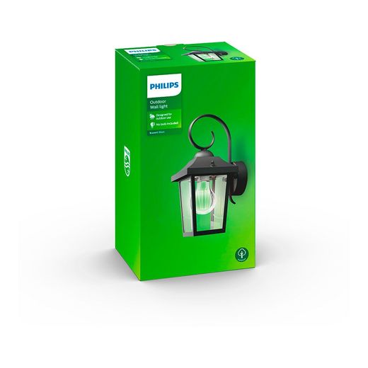 Aplique Exterior Buzzard E27 60 W Sin Bombilla, Color Negro, Luz Hacia Abajo