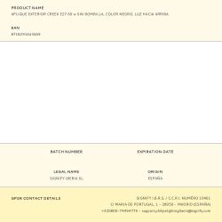 Aplique Exterior Creek E27 60 W Sin Bombilla, Color Negro, Luz Hacia Arriba