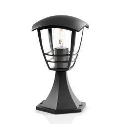 Aplique Exterior Creek E27 60 W Sin Bombilla, Color Negro, Pedestal